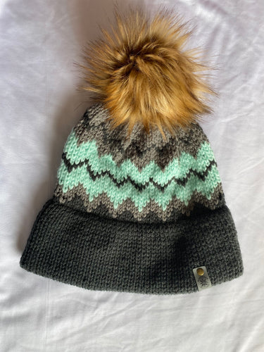 Adult/Ladies Greys and Mint Crosby Hat