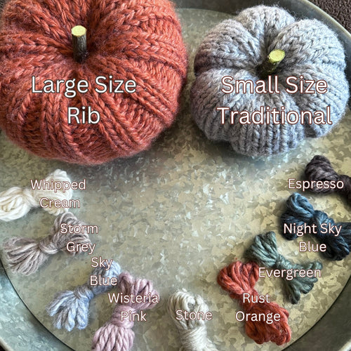 Hand Knit Pumpkins